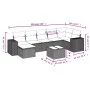 8-teiliges Gartensofa-Set und graue synthetische Rattankissen von , Gartensets - Ref: Foro24-3255227, Preis: 501,32 €, Rabatt: %