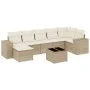 Gartensofa-Set mit beigen Kissen 8 Stück PE-Rattan von , Gartensets - Ref: Foro24-3255225, Preis: 566,23 €, Rabatt: %