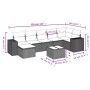 Garden sofa set with beige cushions 8 pcs PE rattan by , Garden sets - Ref: Foro24-3255225, Price: 566,23 €, Discount: %