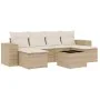 7-teiliges Gartensofa-Set und beige synthetische Rattankissen von , Gartensets - Ref: Foro24-3255265, Preis: 496,92 €, Rabatt: %