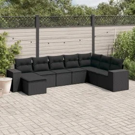 8-piece garden sofa set and black synthetic rattan cushions by , Garden sets - Ref: Foro24-3255292, Price: 520,65 €, Discount: %