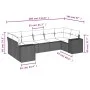 7-piece garden dining set and black synthetic rattan cushions by , Garden sets - Ref: Foro24-3255322, Price: 486,99 €, Discou...