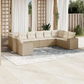 Garden sofa set with beige cushions 10 pieces synthetic rattan by , Garden sets - Ref: Foro24-3255405, Price: 701,44 €, Disco...