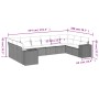 10-piece garden sofa set with gray synthetic rattan cushions by , Garden sets - Ref: Foro24-3255407, Price: 607,17 €, Discoun...