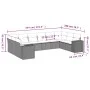 10-teilige Gartensofagarnitur mit grauen synthetischen Rattankissen von , Gartensets - Ref: Foro24-3255407, Preis: 628,33 €, ...