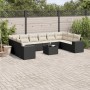 Set de sofás de jardín 11 pzas y cojines ratán sintético negro de , Conjuntos de jardín - Ref: Foro24-3255413, Precio: 655,69...