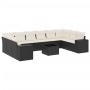 Set de sofás de jardín 11 pzas y cojines ratán sintético negro de , Conjuntos de jardín - Ref: Foro24-3255413, Precio: 655,69...