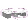 11-piece garden sofa set and black synthetic rattan cushions by , Garden sets - Ref: Foro24-3255413, Price: 655,49 €, Discoun...