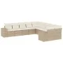 Gartensofa-Set mit beigen Kissen, 10-teilig, synthetisches Rattan von , Gartensets - Ref: Foro24-3255445, Preis: 701,12 €, Ra...