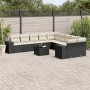 11-teilige Gartensofagarnitur und schwarze synthetische Rattankissen von , Gartensets - Ref: Foro24-3255453, Preis: 655,49 €,...