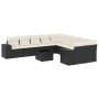 11-teilige Gartensofagarnitur und schwarze synthetische Rattankissen von , Gartensets - Ref: Foro24-3255453, Preis: 655,49 €,...