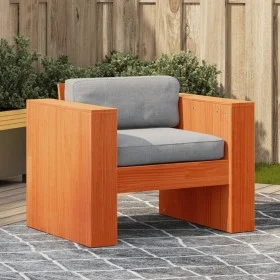 Gartensofa aus massivem, wachsbraunem Kiefernholz, 79 x 60 x 62 cm von , Outdoor-Sofas - Ref: Foro24-844623, Preis: 91,13 €, ...