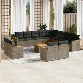 14-piece garden sofa set with gray synthetic rattan cushions by , Garden sets - Ref: Foro24-3226536, Price: 873,74 €, Discoun...