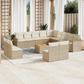 14-piece garden sofa set with beige synthetic rattan cushions by , Garden sets - Ref: Foro24-3226492, Price: 936,03 €, Discou...