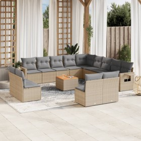 Garden sofa set 14 pieces and beige synthetic rattan cushions mix by , Garden sets - Ref: Foro24-3257151, Price: 870,63 €, Di...