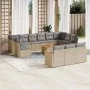 Garden sofa set 14 pieces and beige synthetic rattan cushions mix by , Garden sets - Ref: Foro24-3226465, Price: 852,80 €, Di...