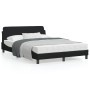 Bed frame with black fabric headboard 140x200 cm by , Beds and slatted bases - Ref: Foro24-373187, Price: 145,37 €, Discount: %
