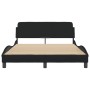 Bed frame with black fabric headboard 140x200 cm by , Beds and slatted bases - Ref: Foro24-373187, Price: 145,37 €, Discount: %