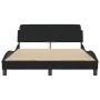 Bed frame with black fabric headboard 140x200 cm by , Beds and slatted bases - Ref: Foro24-373187, Price: 143,03 €, Discount: %
