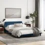 Bed frame with headboard gray taupe blue fabric 140x200 cm by , Beds and slatted bases - Ref: Foro24-373191, Price: 167,31 €,...
