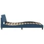Bed frame with headboard gray taupe blue fabric 140x200 cm by , Beds and slatted bases - Ref: Foro24-373191, Price: 167,31 €,...