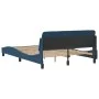 Bed frame with headboard gray taupe blue fabric 140x200 cm by , Beds and slatted bases - Ref: Foro24-373191, Price: 167,31 €,...
