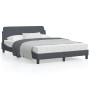 Dark gray velvet bed frame with headboard 120x200 cm by , Beds and slatted bases - Ref: Foro24-373153, Price: 128,04 €, Disco...