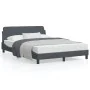 Dark gray velvet bed frame with headboard 120x200 cm by , Beds and slatted bases - Ref: Foro24-373153, Price: 125,82 €, Disco...