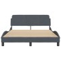 Dark gray velvet bed frame with headboard 120x200 cm by , Beds and slatted bases - Ref: Foro24-373153, Price: 128,04 €, Disco...