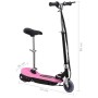 Patinete eléctrico con asiento rosa 120 W