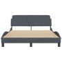Dark gray velvet bed frame with headboard 140x200 cm by , Beds and slatted bases - Ref: Foro24-373193, Price: 143,60 €, Disco...