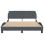 Dark gray velvet bed frame with headboard 140x200 cm by , Beds and slatted bases - Ref: Foro24-373193, Price: 141,36 €, Disco...