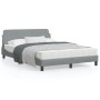 Light gray fabric bed frame with headboard 140x200 cm by , Beds and slatted bases - Ref: Foro24-373185, Price: 174,93 €, Disc...