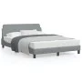 Light gray fabric bed frame with headboard 140x200 cm by , Beds and slatted bases - Ref: Foro24-373185, Price: 171,97 €, Disc...