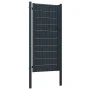 PVC and anthracite grey steel fence gate 100x124 cm by vidaXL, garden gates - Ref: Foro24-145234, Price: 230,06 €, Discount: %