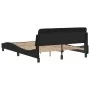 Bed frame with headboard black synthetic leather 120x200cm by , Beds and slatted bases - Ref: Foro24-373158, Price: 141,12 €,...