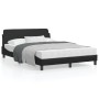 Bed frame with headboard black synthetic leather 140x200cm by , Beds and slatted bases - Ref: Foro24-373198, Price: 148,70 €,...