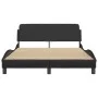 Estructura de cama con cabecero cuero sintético negro 140x200cm de , Camas y somieres - Ref: Foro24-373198, Precio: 146,80 €,...