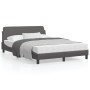 Bed frame with headboard gray synthetic leather 140x200cm by , Beds and slatted bases - Ref: Foro24-373201, Price: 144,73 €, ...