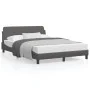 Estructura de cama con cabecero cuero sintético gris 140x200cm de , Camas y somieres - Ref: Foro24-373201, Precio: 142,51 €, ...