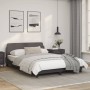 Bed frame with headboard gray synthetic leather 140x200cm by , Beds and slatted bases - Ref: Foro24-373201, Price: 144,73 €, ...