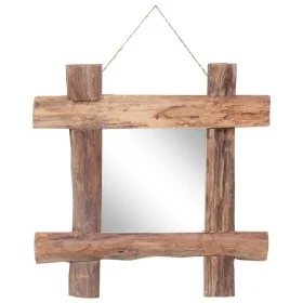 Natural recycled solid wood log mirror 50x50 cm by vidaXL, Mirrors - Ref: Foro24-283933, Price: 74,87 €, Discount: %