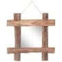 Natural recycled solid wood log mirror 50x50 cm by vidaXL, Mirrors - Ref: Foro24-283933, Price: 74,87 €, Discount: %