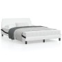 Black white synthetic leather headboard bed frame 120x200cm by , Beds and slatted bases - Ref: Foro24-373164, Price: 144,03 €...