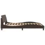 Brown synthetic leather headboard bed frame 160x200 cm by , Beds and slatted bases - Ref: Foro24-373220, Price: 188,65 €, Dis...