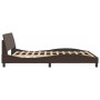 Estructura de cama cabecero cuero sintético marrón 160x200 cm de , Camas y somieres - Ref: Foro24-373220, Precio: 192,37 €, D...