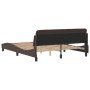 Estructura de cama cabecero cuero sintético marrón 160x200 cm de , Camas y somieres - Ref: Foro24-373220, Precio: 192,37 €, D...