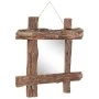Natural recycled solid wood log mirror 50x50 cm by vidaXL, Mirrors - Ref: Foro24-283933, Price: 74,87 €, Discount: %