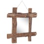 Natürlicher, recycelter Massivholz-Spiegel, 50 x 50 cm von vidaXL, Spiegel - Ref: Foro24-283933, Preis: 78,57 €, Rabatt: %