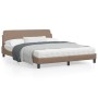 Estructura de cama cabecero cuero sintético capuchino 160x200cm de , Camas y somieres - Ref: Foro24-373222, Precio: 182,58 €,...
